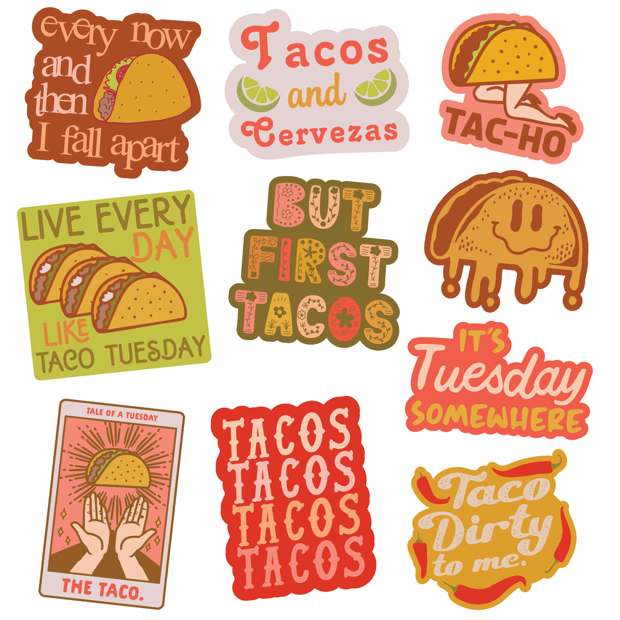 Taco Stickers Extra Large Stickers for Adults Funny Adhesives with Memes