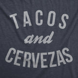 Womens Tacos Shirts Funny Mexican Tees with Tacos and Cervezas Cool Vintage Graphic Tees with Cute Sayings