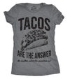 Womens Tacos Shirts Funny Mexican Tees with Tacos and Cervezas Cool Vintage Graphic Tees with Cute Sayings