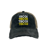 Tacos Tacos Tacos Hat Funny Retro Food Graphic Cap