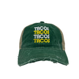 Tacos Tacos Tacos Hat Funny Retro Food Graphic Cap