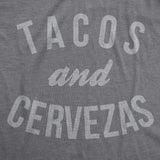 Womens Tacos Shirts Funny Mexican Tees with Tacos and Cervezas Cool Vintage Graphic Tees with Cute Sayings