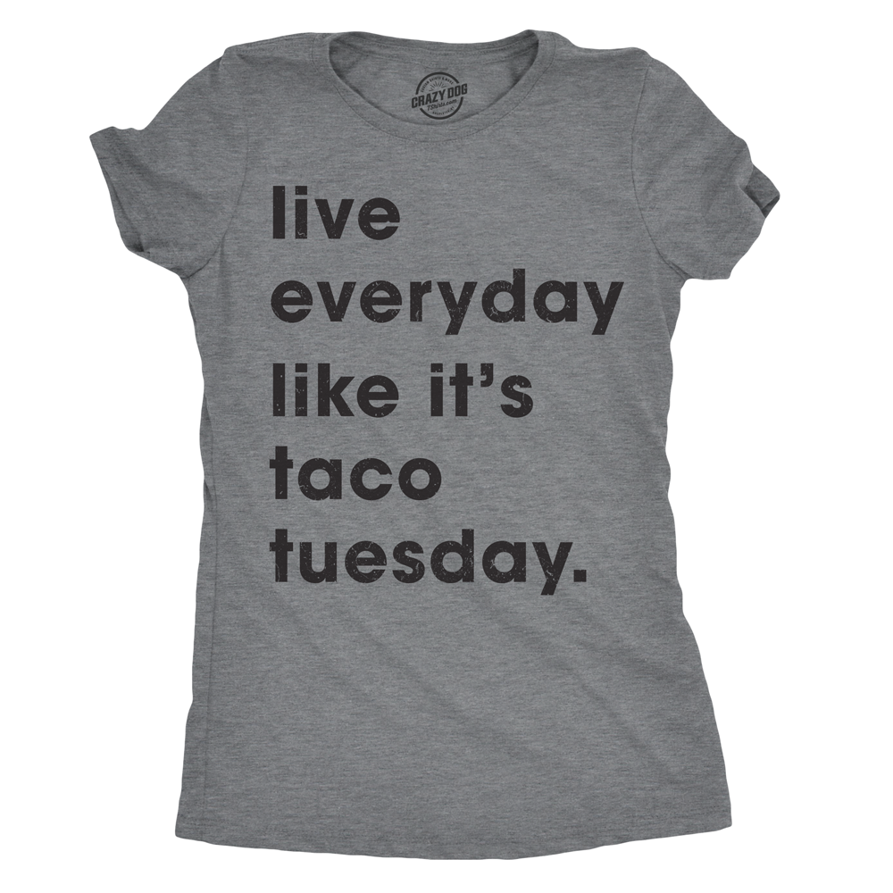 Womens It's Tuesday Somewhere Tshirt Funny Taco Tuesday Mexican Food Graphic Tee