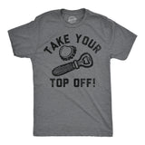 Mens Funny T Shirts Take Your Top Off Sarcastic Drinking Graphic Tee for Men