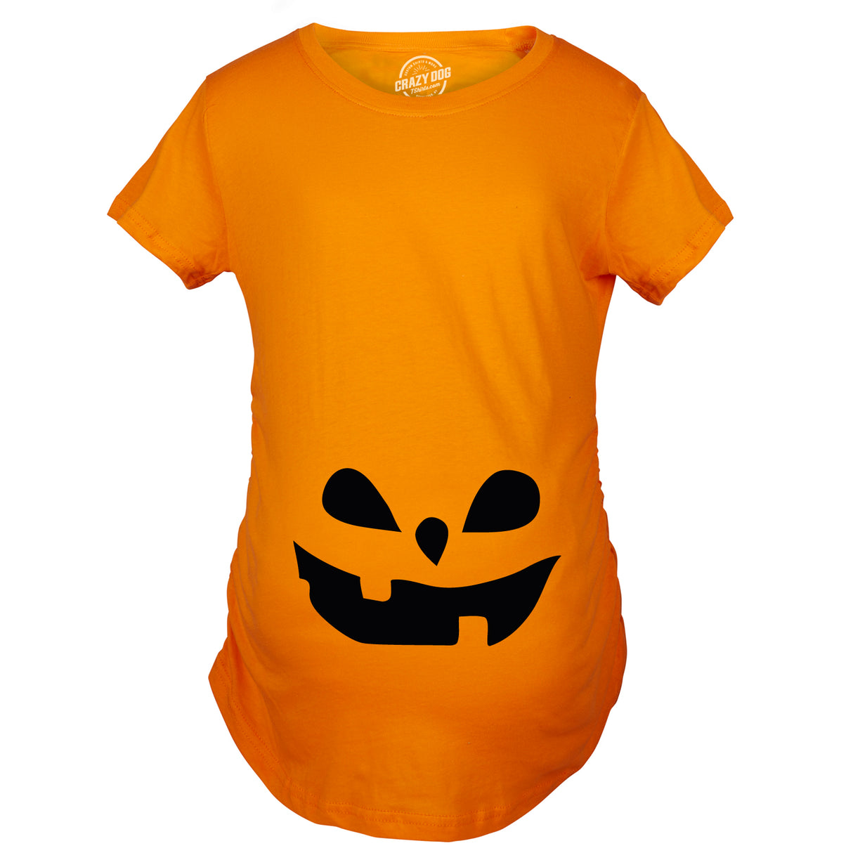 Maternity Teardrop Eyes Pumpkin Face Halloween Pregnancy Announcement T Shirt