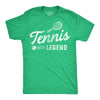 Mens Funny T Shirts Tennis Lengend Sarcastic Sports Graphic Tee For Men