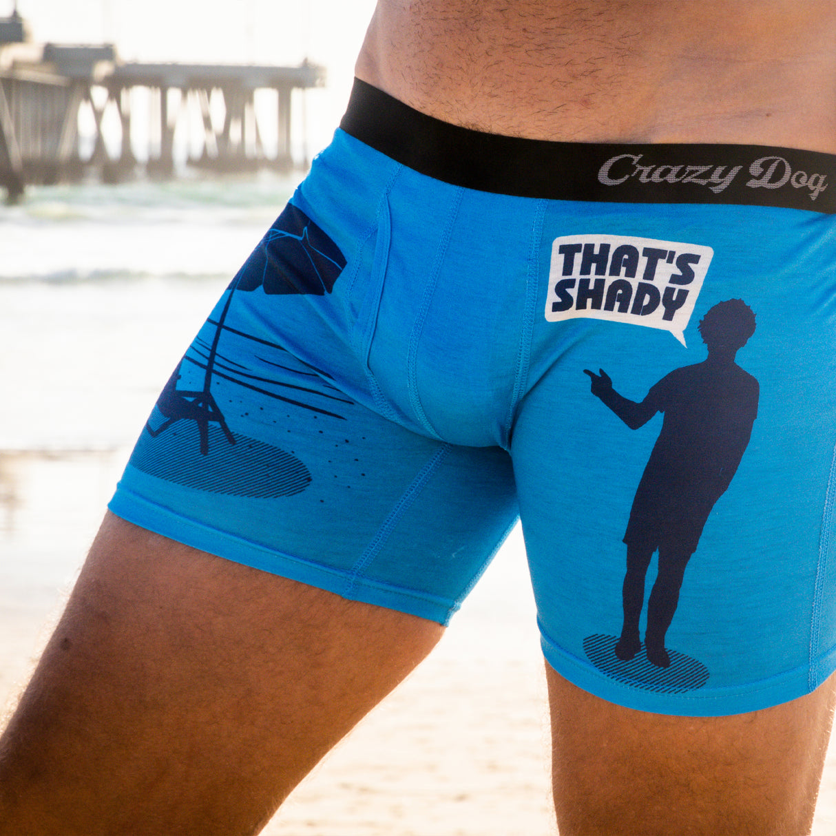 Mens Thats Shady Boxer Brief Funny Sarcastic Beach Gag Gift Graphic Novelty Underwear