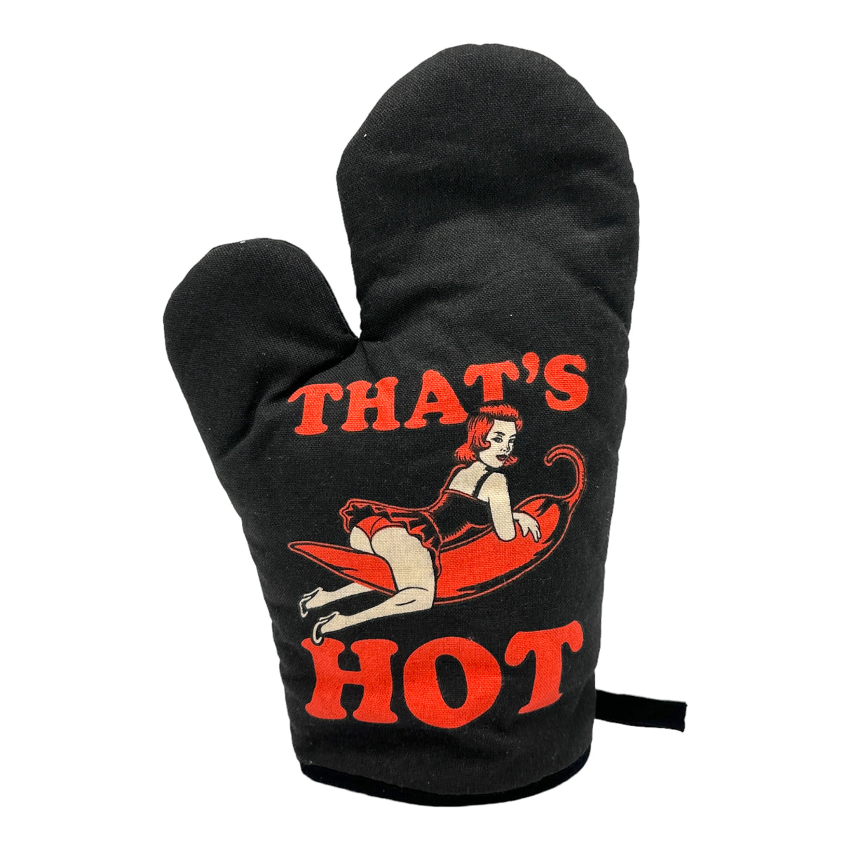 Thats Hot Oven Mitt Funny Adult Sexy Pinup Spicy Red Pepper Novelty Kitchenware