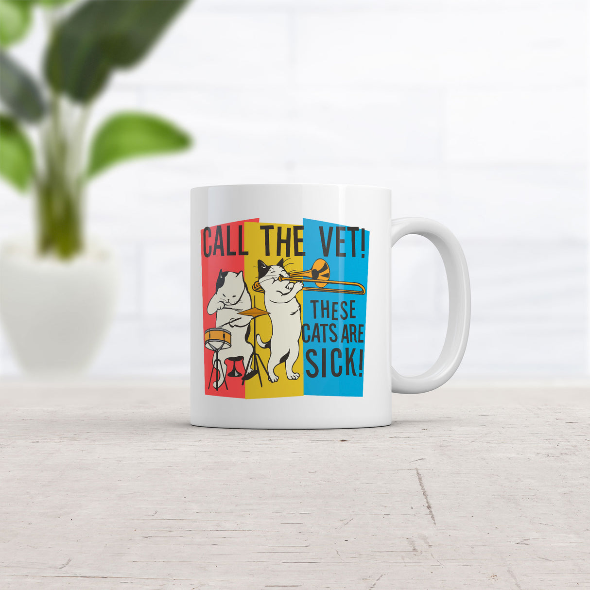Call The Vet These Cats Are Sick Mug Funny Sarcastic Music Graphic Novelty Coffee Cup-11oz