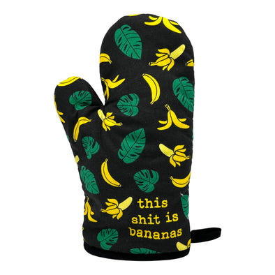 This Shit Is Bananas Oven Mitt Funny Crazy Nuts Fruit Parody Novelty Kitchen Pot Holder