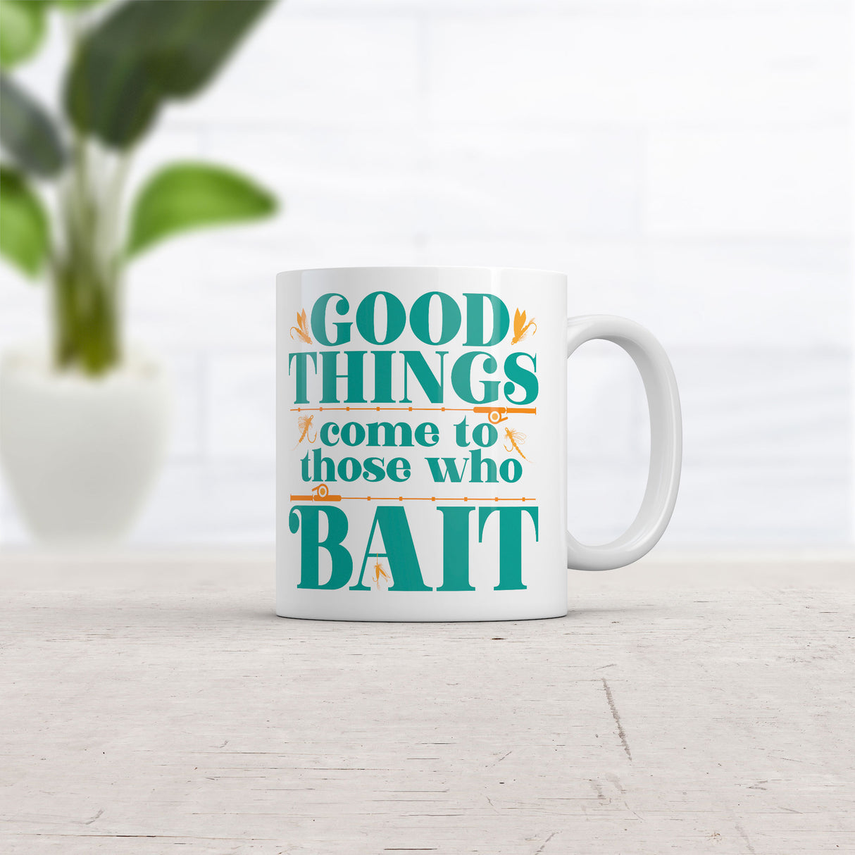 Good Things Come To Those Who Bait Mug Funny Fishing Coffee Cup-11oz