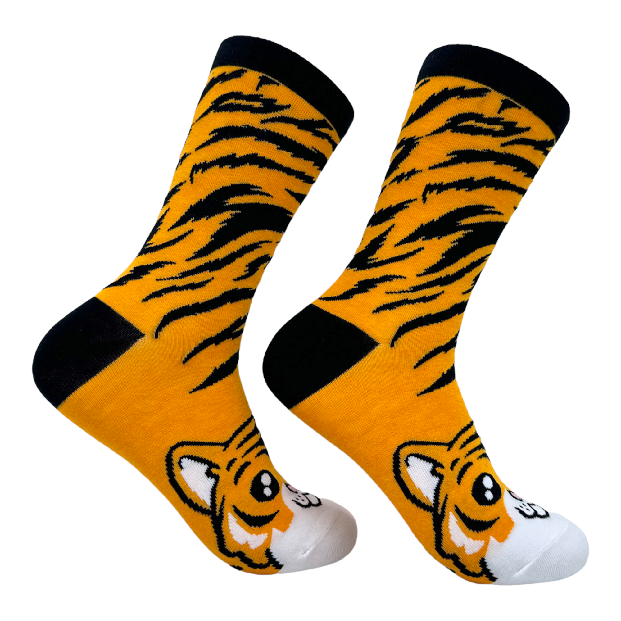 Women's Tiger Socks Funny Cute Cuddly Jungle Cat Novelty Footwear – Nerdy  Shirts