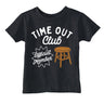 Toddler Funny T Shirts Time Out Club Sarcastic Graphic Novelty Tee for Young Kids