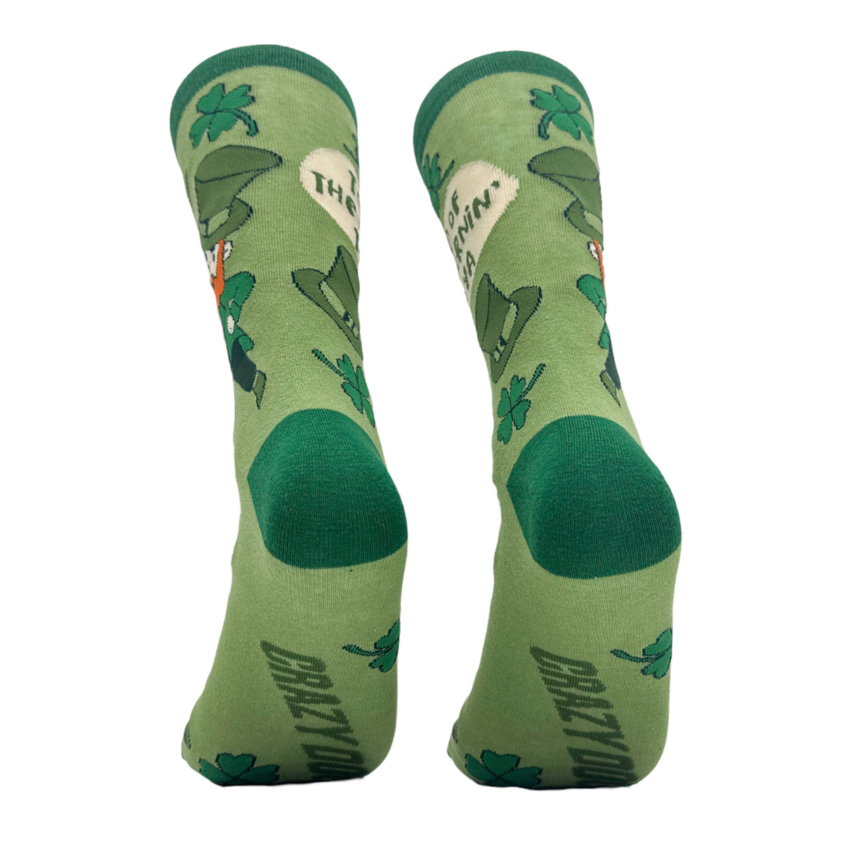 Women's Top of the Morning to Ya Socks Funny Cute Irish Leprechaun Footwear