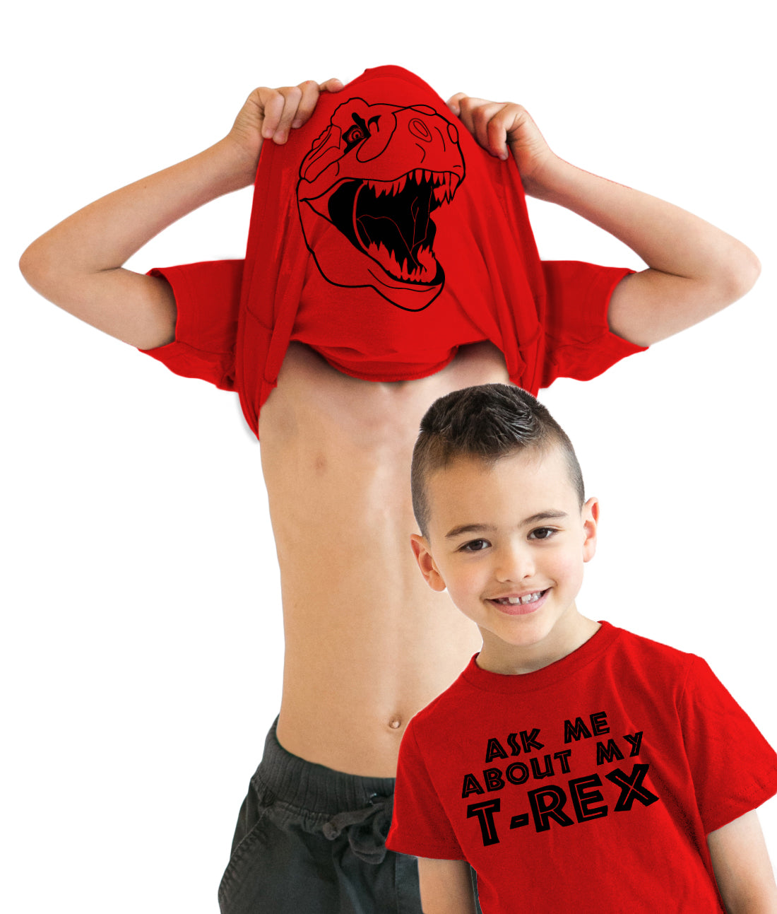 Toddler Ask Me About My Trex T Shirt Funny Cool Dinosaur Flip Humor Tee For Kids