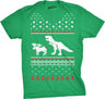 T-Rex Attack Ugly Christmas Sweater Men's Tshirt