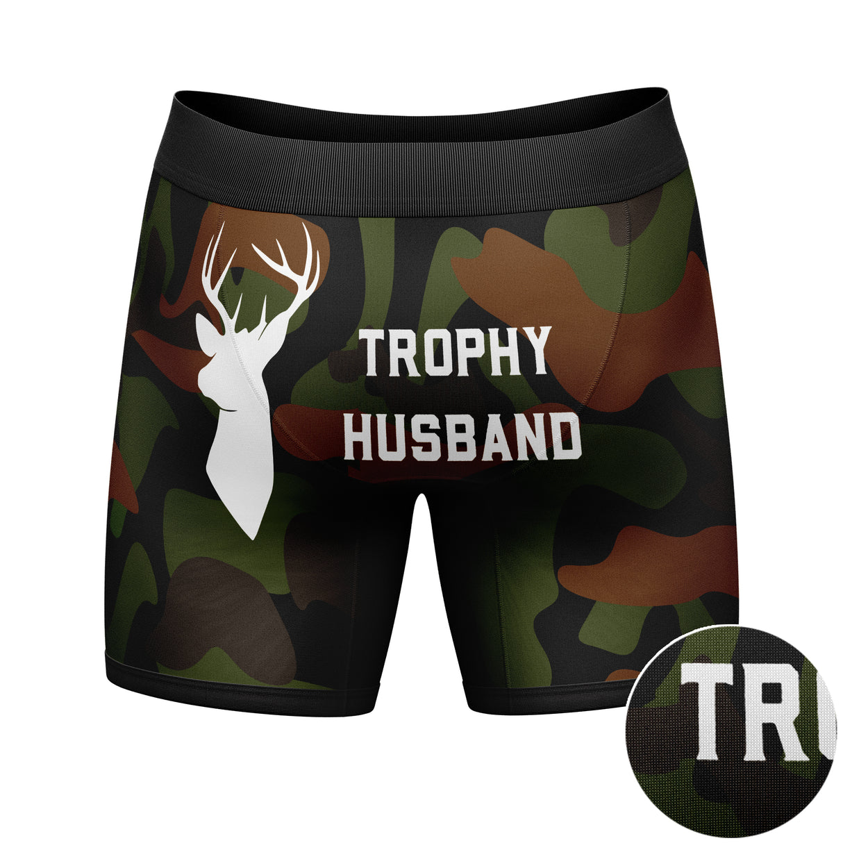 Mens Trophy Husband Boxer Briefs Funny Sarcastic Deer Hunting Novetly Underwear