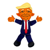 Trumpy Trump Dog Toy Funny Donald Stuffed Chew Toy Designed to be Torn Apart and Reattached - Rip and Reveal Interactive Chew