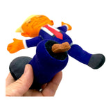 Trumpy Trump Dog Toy Funny Donald Stuffed Chew Toy Designed to be Torn Apart and Reattached - Rip and Reveal Interactive Chew