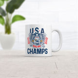 USA Two Time World War Champs Mug Funny Sarcastic Graphic Novelty Coffee Cup-11oz