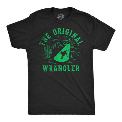 Mens Funny T Shirts The Original Wrangler Sarcastic UFO Graphic Tee For Men