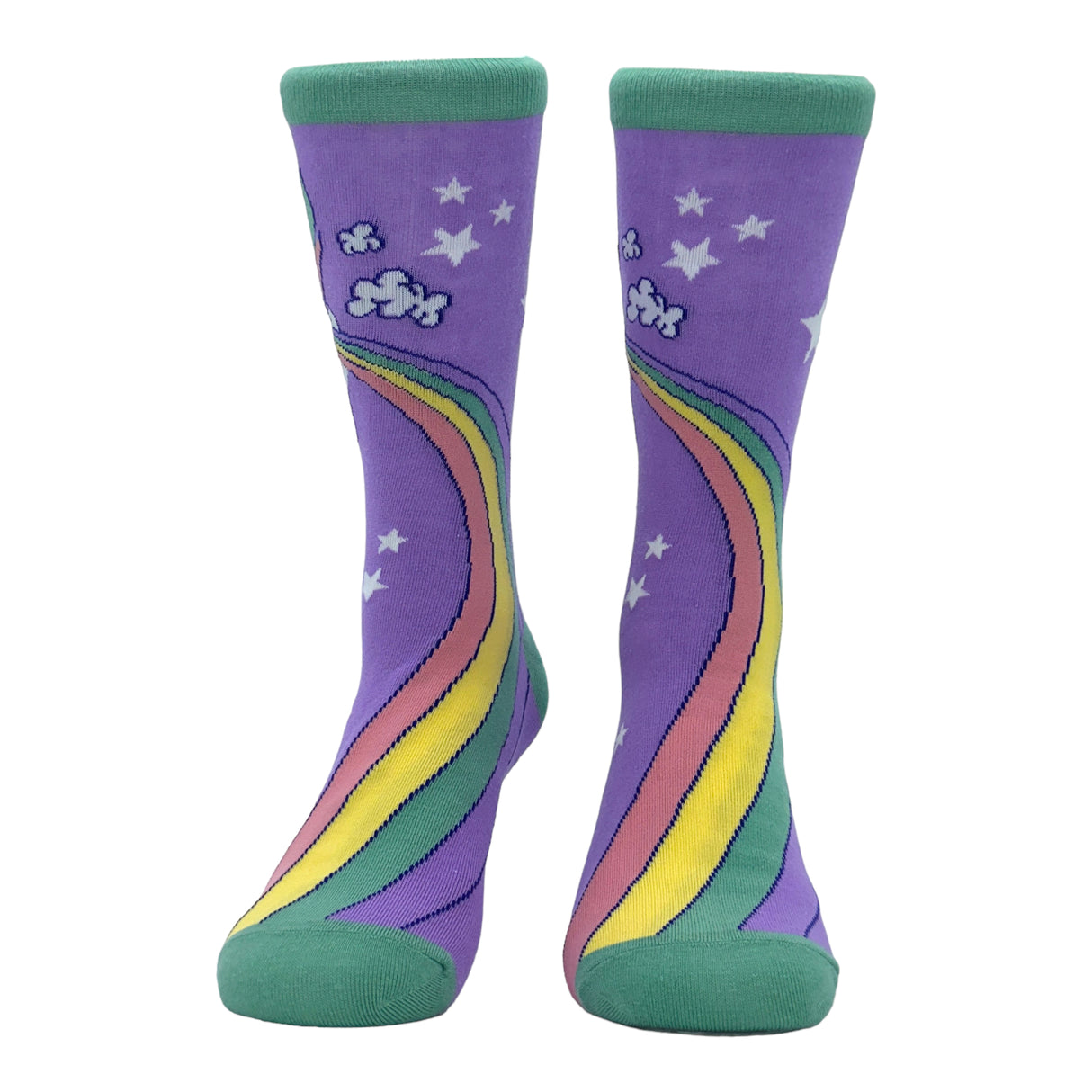 Women's Unicorn Crapping Socks Funny Magical Rainbow Poop Joke Novelty Footwear