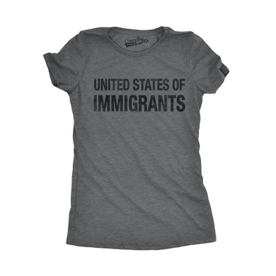 Womens United States of Immigrants Funny Citizen American T shirt