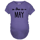 Maternity Due In May Funny T shirts Pregnant Shirts Announce Pregnancy Month Shirt