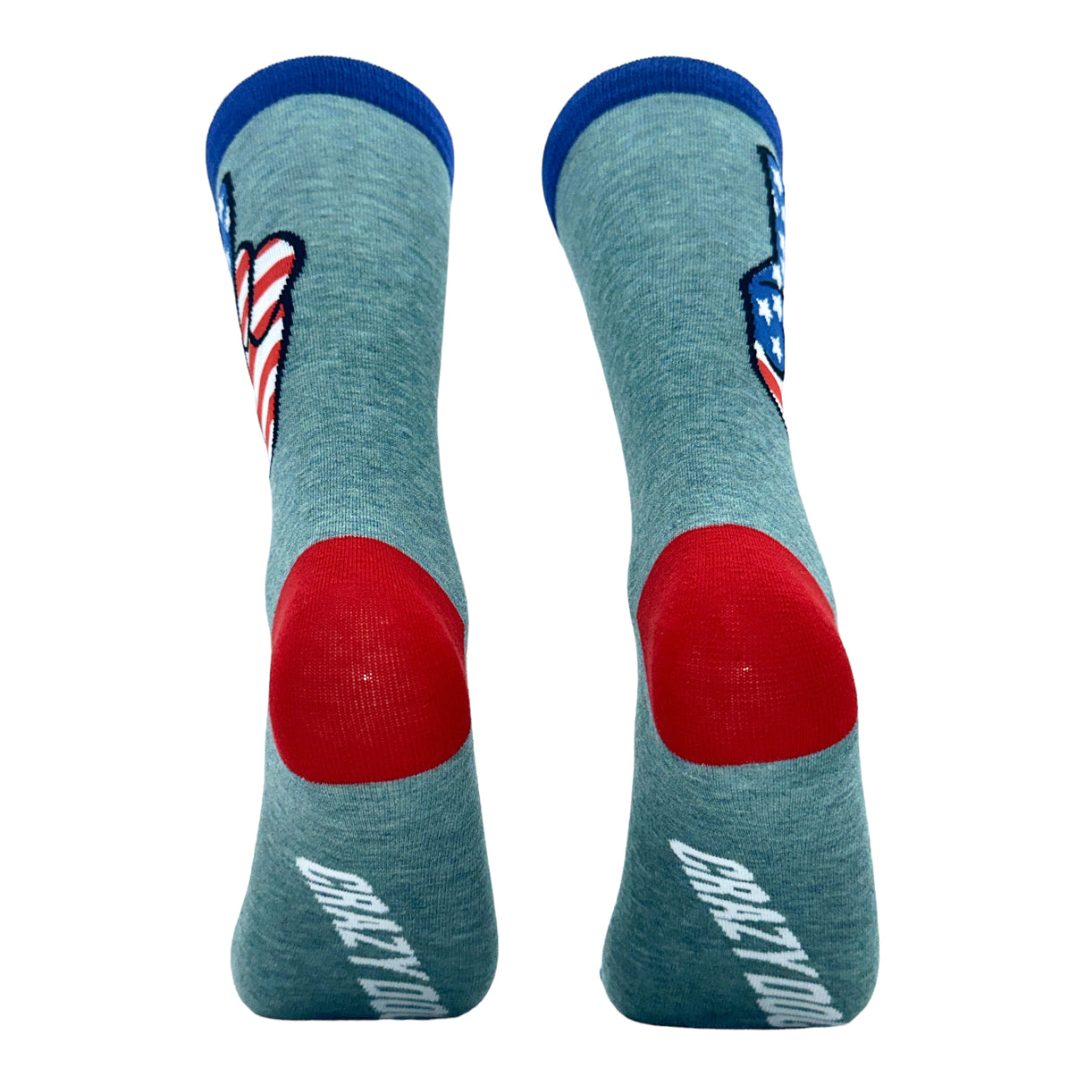 Men's USA Peace Hands Socks Funny Awesome Fourth Of July Patriotic Flag Lovers Footwear