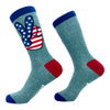 Men's USA Peace Hands Socks Funny Awesome Fourth Of July Patriotic Flag Lovers Footwear