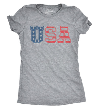 Womens USA Vintage T Shirt 4th Of July Indepence Day Tshirt Patriotic America