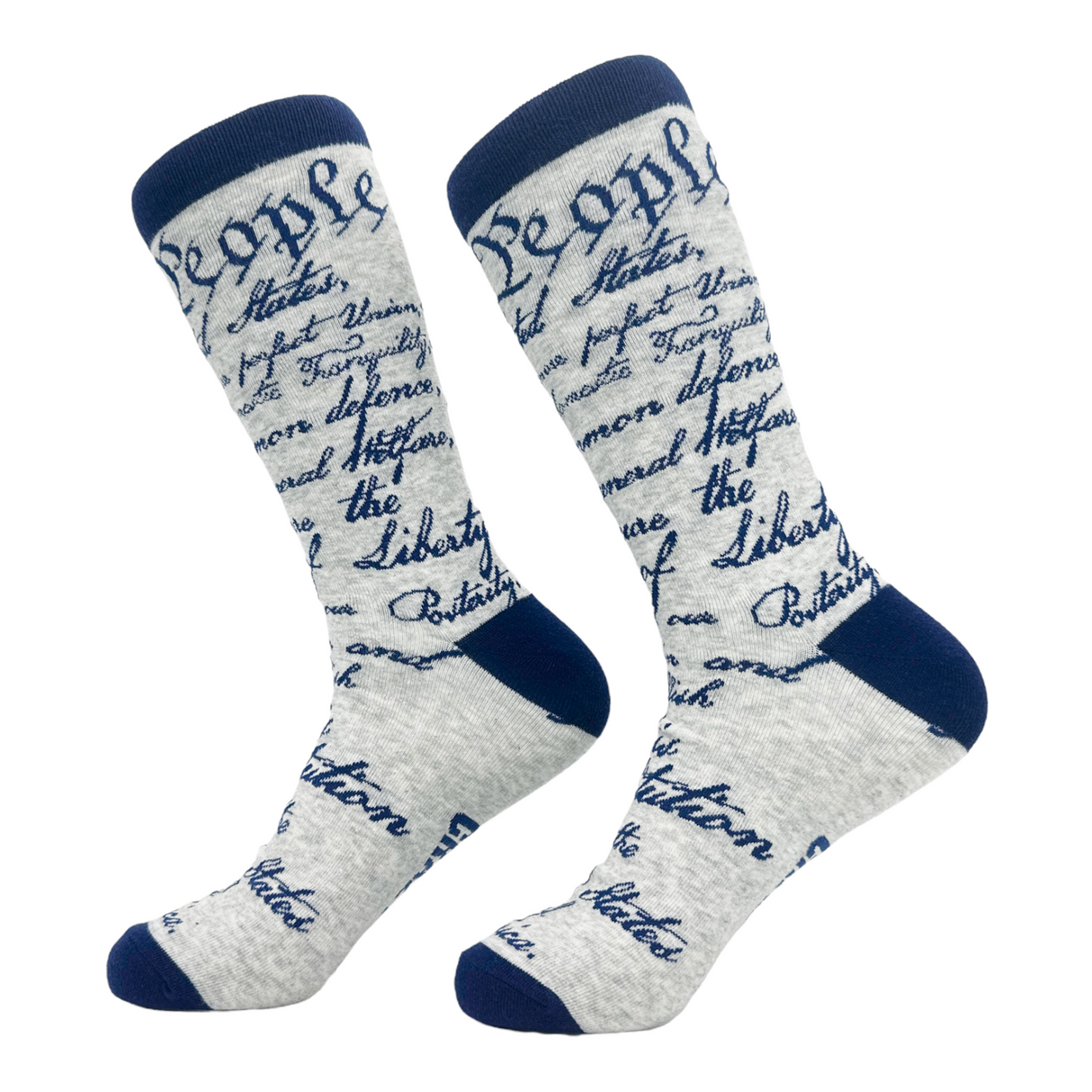 Men's US Constitution Socks Funny Patriotic 4th Of July USA Footwear