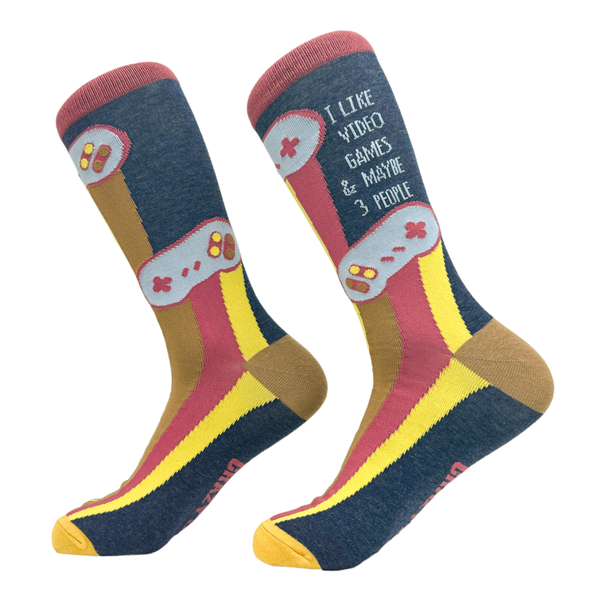 Funny Mens Video Game Socks Hilarious Gaming Footwear for Retro or Modern Gamer