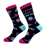 Women's Vintage Made In The 80s Socks Funny Cool Old School Footwear