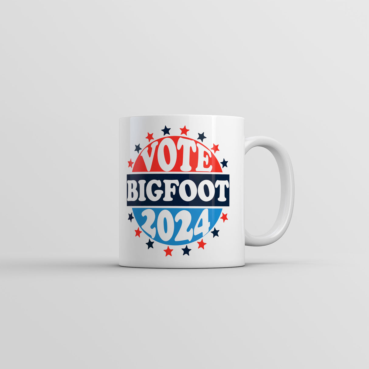 Vote Bigfoot 2024 Mug Funny Sarcastic Election Graphic Novelty Coffee Cup-11oz