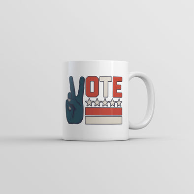 Vote Peace Hand Mug Funny Election Graphic Coffee Cup-11oz