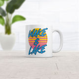 Wake and Lake Mug Funny Sarcastic Vacation Lovers Graphic Novelty Coffee Cup-11oz