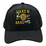 Wake N Bake Coffee Co Hat Funny Sarcastic 420 Coffee Graphic Novelty Cap