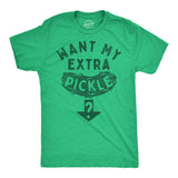 Mens Funny T Shirts Want My Extra Pickle Sarcastic Graphic Novelty Tee for Men
