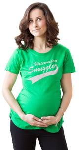 Maternity Watermelon Smuggler Shirt Funny Pregnancy T shirts Announcement Ideas