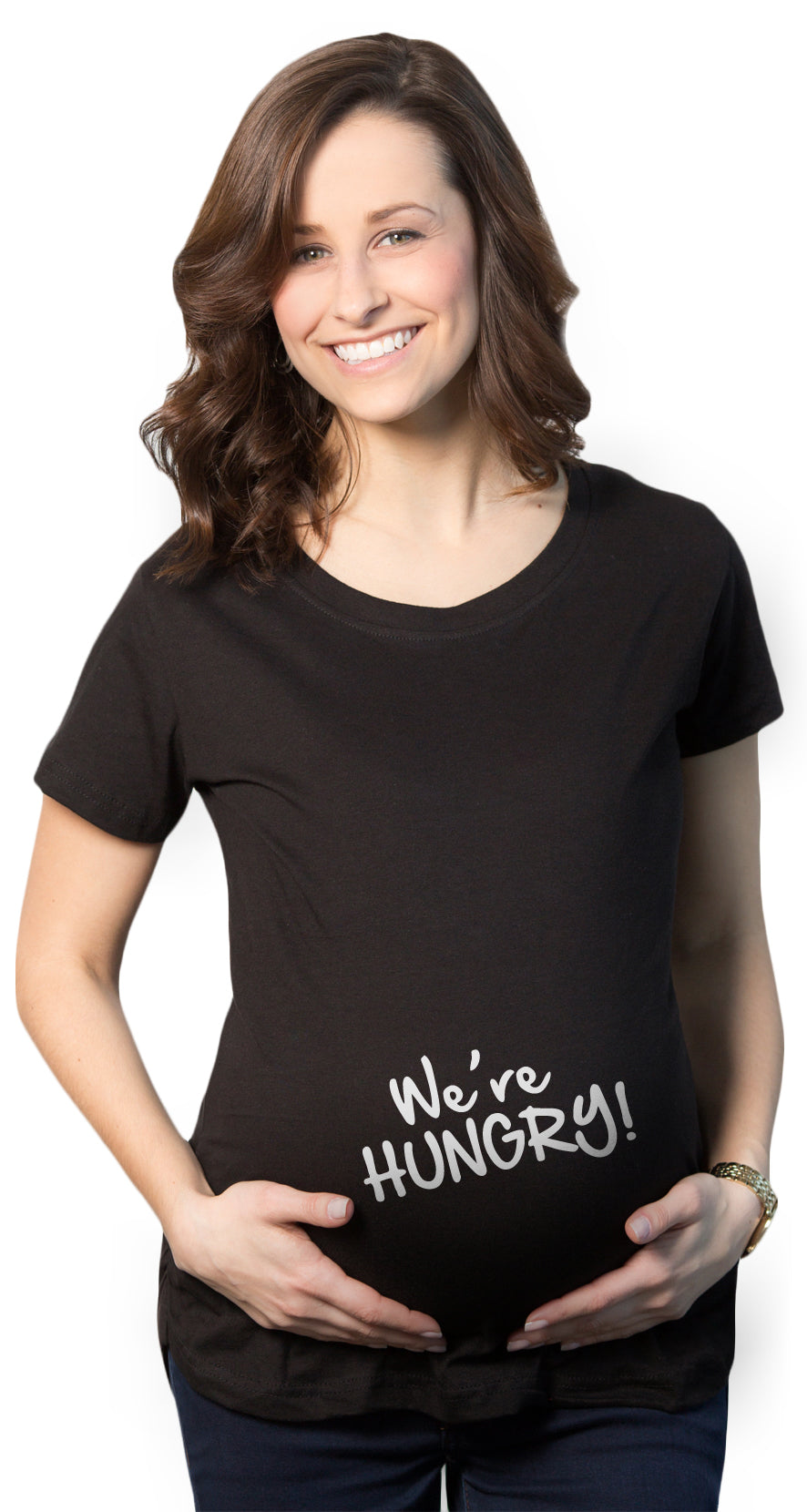 Maternity We're Hungry Funny Baby Bump Pregnancy Announcement T