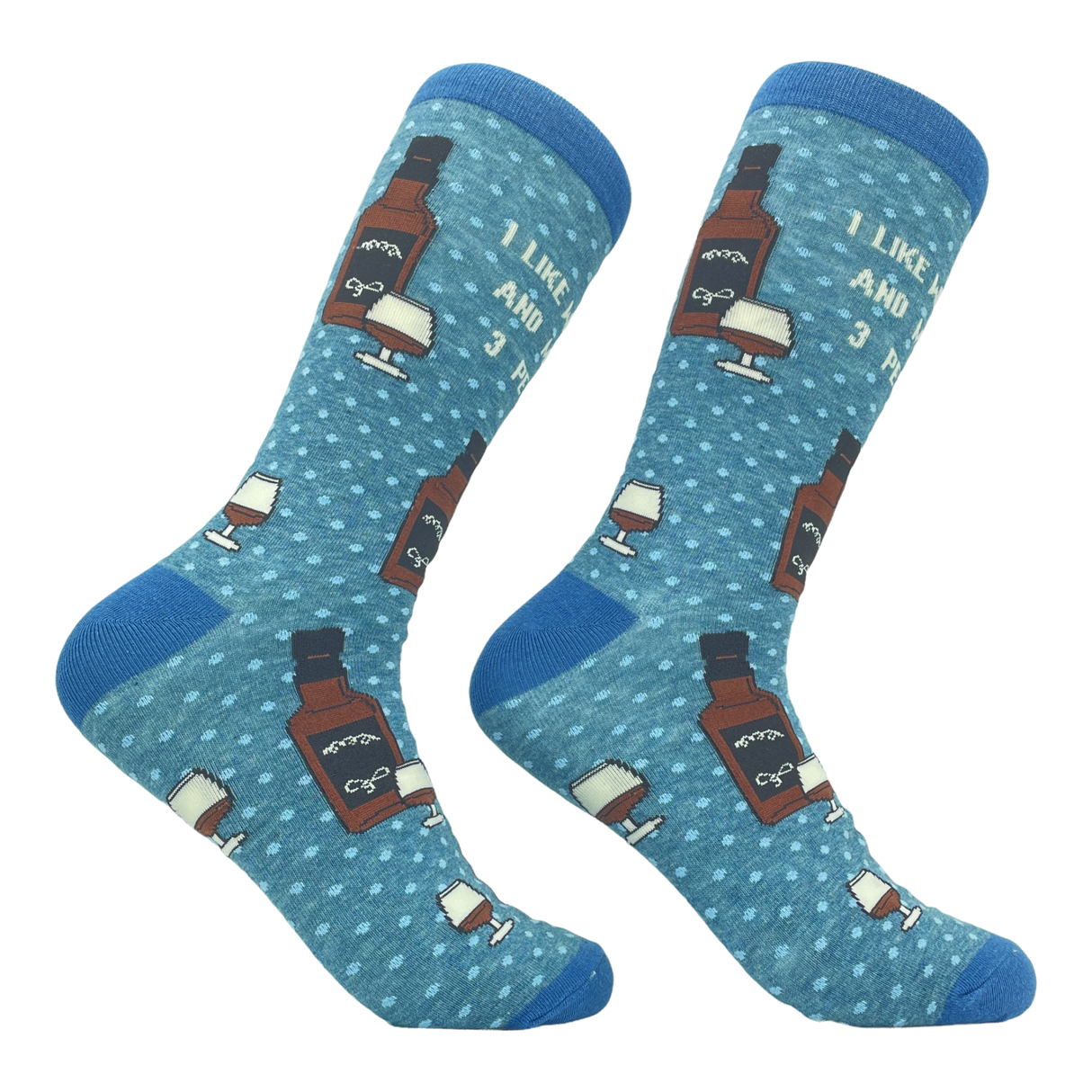 Men's I Like Whiskey And Maybe 3 People Socks Funny Liquor Cocktail Drinking Novelty Footwear