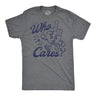 Mens Funny T Shirts Who Cares Sarcastic Middle Finger Graphic Novelty Tee for Men