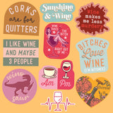 Wine Sticker Extra Large Stickers for Adults Funny Adhesives with Memes