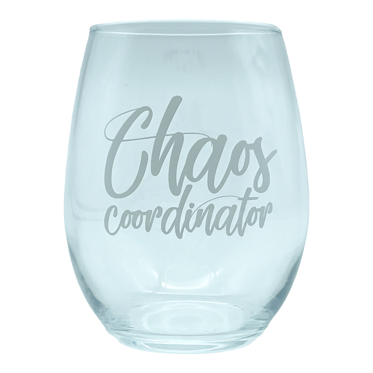 Chaos Coordinator Wine Glass Funny Sarcastic Mess Leader Novelty Cup-15 oz