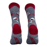 Women's Wine Makes Me Less Murdery Socks Funny Killer Drinking Footwear