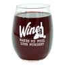 Wine Makes Me Feel Less Murdery Wine Glass Funny Sarcastic Drinking Joke Novelty Cup-15 oz