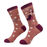 Women's Wine Takes The Bitch Right Out Of Me Socks Funny Offensive Alcohol Lovers Footwear