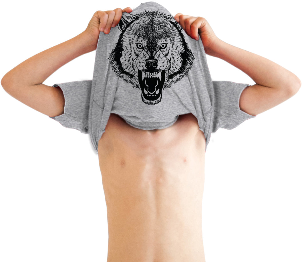 Youth Ask Me About My Wolf Awesome Flip Shirt for Kids