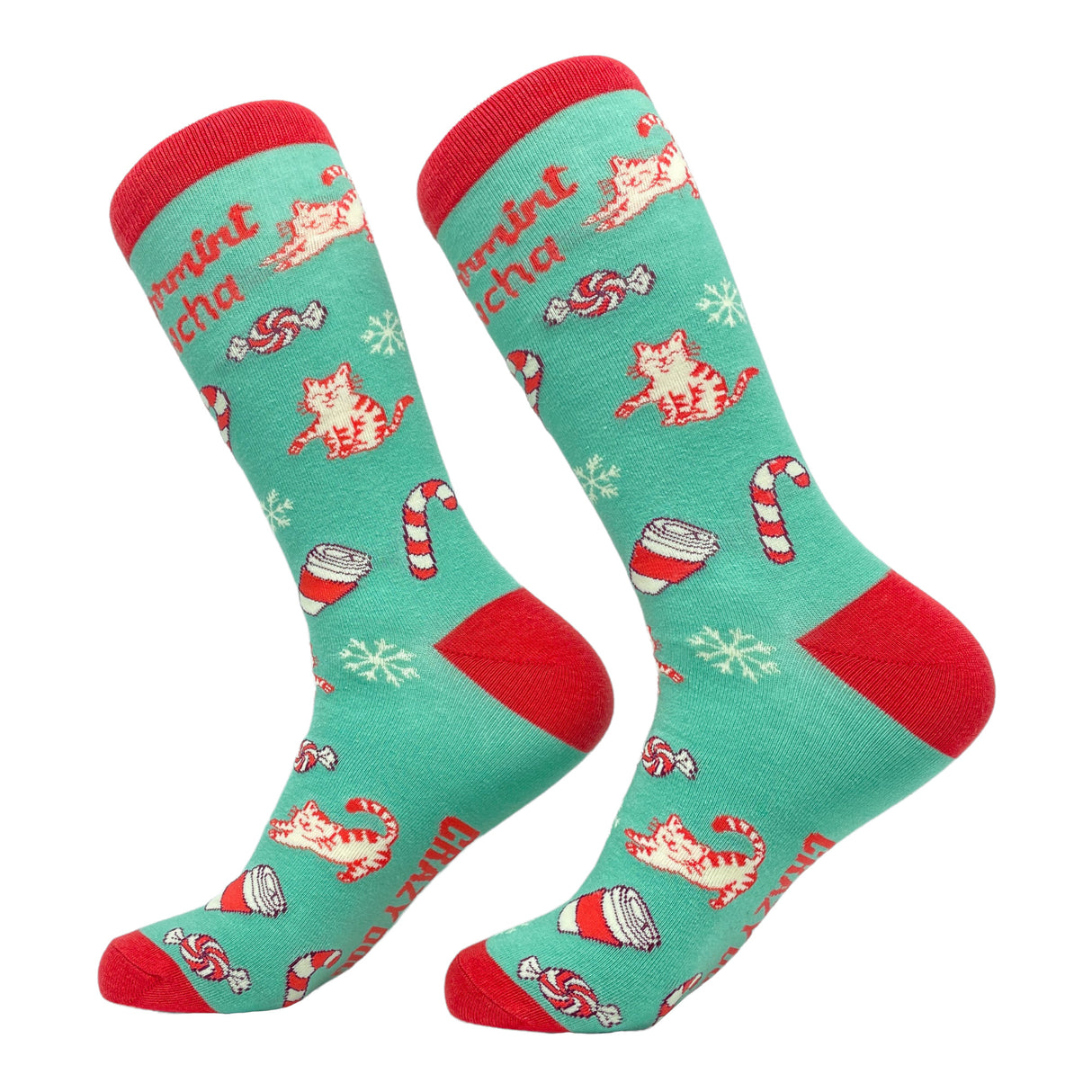Youth Puppermint Bark Socks Funny Pet Dog Puppy Animal Lover Christmas Candy Footwear